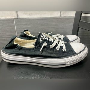 Converse All Star Black Slip On Chuck Taylors Size 10